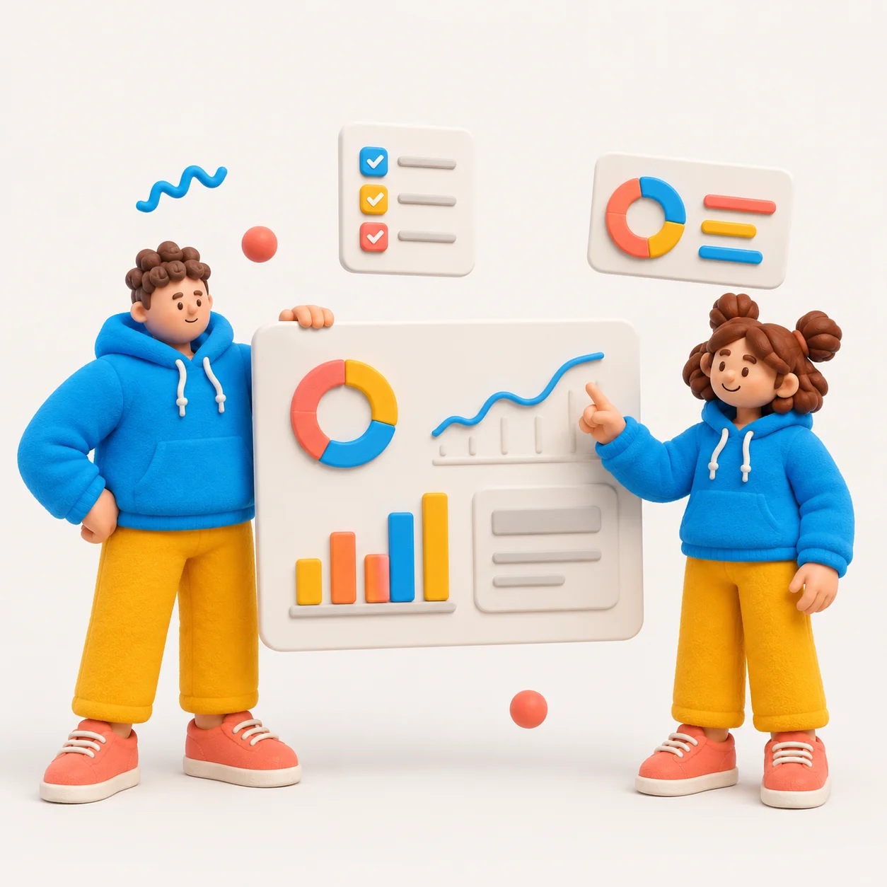 Illustration of a marketing dashboard showing measurable results