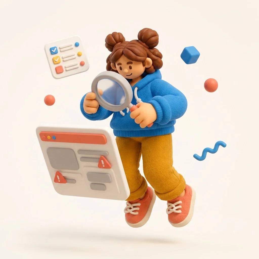 Illustration of a website technical audit and performance review